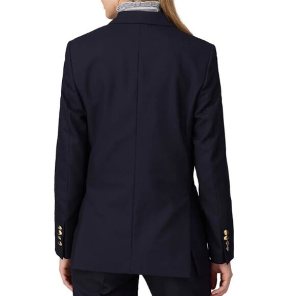 Officine Générale Women's Double Breasted Mathilde Blazer Blue Size 42 - Picture 3 of 4